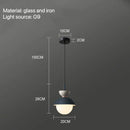Modern pastel matte ceramic glass ball pendant lamp kitchen light