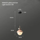 Modern pastel matte ceramic glass ball pendant lamp kitchen light