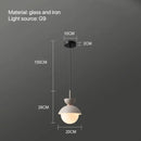 Modern pastel matte ceramic glass ball pendant lamp kitchen light