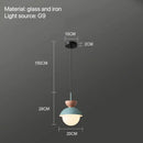 Modern pastel matte ceramic glass ball pendant lamp kitchen light