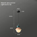 Modern pastel matte ceramic glass ball pendant lamp kitchen light