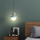 Modern pastel matte ceramic glass ball pendant lamp kitchen light
