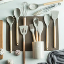 Modern pastel silicone kitchen utensil set with storage box