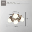 Modern pastel spherical frost glass ceiling chandelier bedroom light