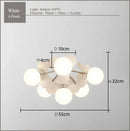 Modern pastel spherical frost glass ceiling chandelier bedroom light