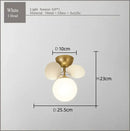 Modern pastel spherical frost glass ceiling chandelier bedroom light