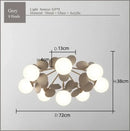 Modern pastel spherical frost glass ceiling chandelier bedroom light