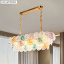 Modern pastel stained glass billiard light dining room chandelier