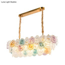 Modern pastel stained glass billiard light dining room chandelier