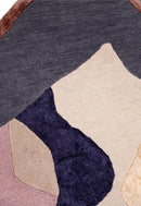 Modern Patch Mosaic Multicolor Hand Tufted 6x6 Wool Rug