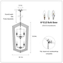 Modern Pendant Lighting with Silver Finish 8-Light Farmhouse Chandelier