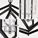 Modern Pendant Lighting with Silver Finish 8-Light Farmhouse Chandelier