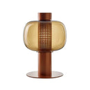 Modern perforated glass table lamp for bedroom and living room