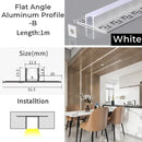 Modern perforated silver led aluminum profile living room light track