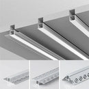 Modern perforated silver led aluminum profile living room light track