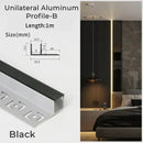 Modern perforated silver led aluminum profile living room light track