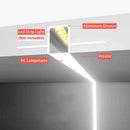 Modern perforated silver led aluminum profile living room light track