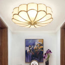DecorBites™ Brass Ceiling Lamp: Modern Nordic Light Luxury LED Fixture for Home Bedroom
