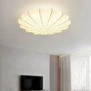 Modern petal cream silk led ceiling lamp for living room
