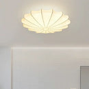 Modern petal cream silk led ceiling lamp for living room