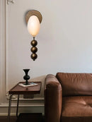 DecorBites™ Brass Curve Glass Wall Lamp Bedside Lamps Luxury Wall Mounted Lighting