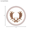 Modern pink and white deer horn bedside light fixture bedroom sconce