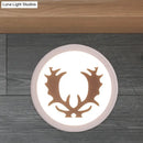 Modern pink and white deer horn bedside light fixture bedroom sconce