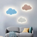 Modern pink blue & yellow cloud wall light bedroom led decor