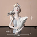 DecorBites™ Butterfly Girl Sculpture Vase Set - Modern Decorative Resin Flower Ornaments