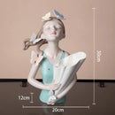 DecorBites™ Butterfly Girl Sculpture Vase Set - Modern Decorative Resin Flower Ornaments