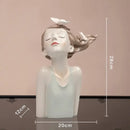 DecorBites™ Butterfly Girl Sculpture Vase Set - Modern Decorative Resin Flower Ornaments