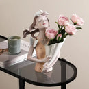 DecorBites™ Butterfly Girl Sculpture Vase Set - Modern Decorative Resin Flower Ornaments