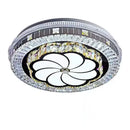 Modern pink & clear crystal led ceiling lamp bedroom ring light
