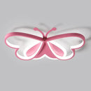 Modern pink decorbites butterfly led ceiling light for girls bedroom
