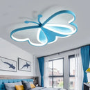 Modern pink decorbites butterfly led ceiling light for girls bedroom