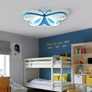 Modern pink decorbites butterfly led ceiling light for girls bedroom