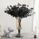 Modern pink eucalyptus flower arrangement living room glass vase