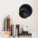 Modern pink & gold circular wall light bedroom white yellow led