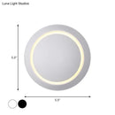 Modern pink & gold circular wall light bedroom white yellow led