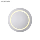 Modern pink & gold circular wall light bedroom white yellow led