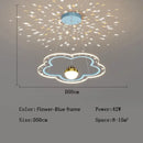 Modern pink & gold cloud flower led chandelier for bedroom