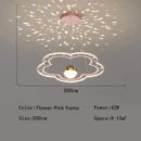 Modern pink & gold cloud flower led chandelier for bedroom