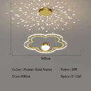 Modern pink & gold cloud flower led chandelier for bedroom