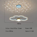 Modern pink & gold cloud flower led chandelier for bedroom