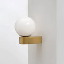 Modern pink & orange glass ball led wall lamp bedroom sconce