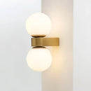 Modern pink & orange glass ball led wall lamp bedroom sconce
