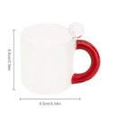 Modern pink & red glass mug set dining room dessert bowl