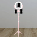 Modern pink triple phone stand ring light bedroom 110v-120v 220v-240v