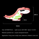 Modern pink & white dino led ceiling lamp children's room