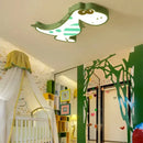 Modern pink & white dino led ceiling lamp children's room
